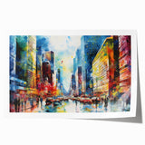 Vibrant landscape road design wall art print showcasing a scenic view with lush greenery and a winding path, rolled for easy shipping and display options. Perfect for home decor enthusiasts seeking nature-inspired artwork.