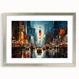 Framed landscape wall art collection featuring a silver mat and sleek design, showcasing vibrant road and nature scenes, perfect for modern home decor.