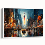 Framed canvas wall art showcasing a serene landscape with winding roads, set against a vibrant sunset. Ideal for home decor, adding a calming touch to interiors.