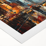 Rolled canvas wall art showcasing a serene landscape with winding roads and lush greenery, ideal for home decor. Packaged securely in a cardboard tube for protection.