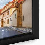 Framed canvas wall art showcasing a vibrant landscape design with winding roads and lush greenery, perfect for enhancing home décor with nature-inspired aesthetics.