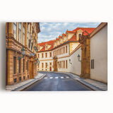 Vibrant stretched canvas wall art showcasing an abstract landscape of winding roads and lush greenery, ideal for modern home decor and artistic inspiration.