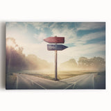 Stretched canvas wall art showcasing a scenic landscape with winding roads and lush greenery, perfect for modern home decor. Bright colors and serene design add a tranquil touch to any room.