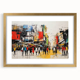 Framed wall art collection featuring a scenic landscape road design in a gold mat, showcasing vibrant colors and intricate details, perfect for home decor.