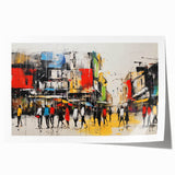 Vibrant rolled print showcasing a scenic landscape road design, ideal for home decor, featuring rich colors and intricate details, packaged securely in a cardboard tube.