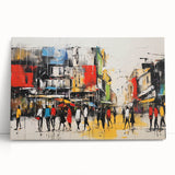 Stretched canvas wall art featuring a serene landscape design with winding roads and lush greenery, ideal for enhancing home decor and creating a calming atmosphere.