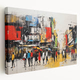 Stretched canvas artwork showcasing a vibrant landscape with winding roads and lush greenery, perfect for home decor. Ideal for enhancing any living space with a nature-inspired aesthetic.