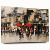 Acrylic wall art design featuring a striking landscape scene with winding roads, showcased from a side view. The artwork is elegantly displayed without pins, highlighting its vibrant colors and intricate details, perfect for enhancing modern home décor.