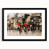 Framed wall art featuring a scenic landscape design, showcasing a road winding through lush greenery, presented in a modern black frame with a white mat for an elegant touch. This piece enhances any room with its vibrant colors and serene composition, perfect for nature lovers and home decor enthusiasts.