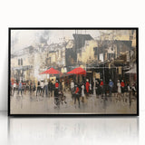 Framed acrylic wall art showcasing a stunning landscape design with winding roads, featuring a sleek black frame for a modern aesthetic. Ideal for home decor enthusiasts.