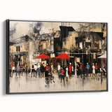 Framed canvas wall art showcasing a scenic landscape of winding roads and vibrant greenery, featuring a sleek black frame that enhances the visual appeal. Ideal for home decor enthusiasts looking to add a touch of nature-inspired elegance to their interior spaces.