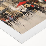 Rolled canvas showcasing a vibrant landscape road design with rich colors and intricate details, ideal for home decor or art collection. Packaged securely for delivery.