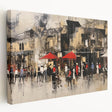 Stretched canvas wall art featuring a serene landscape road design, showcasing vibrant colors and intricate details, perfect for home decor enhancement.