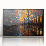 Framed acrylic wall art showcasing a serene landscape with winding roads, featuring a silver frame, perfect for modern home decor. Ideal for enhancing living spaces.