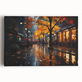 Stretched canvas art showcasing a serene landscape with winding roads and vibrant colors, perfect for home decor or office aesthetics, enhancing visual appeal and tranquility.