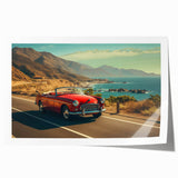 Scenic landscape wall art print showcasing a serene road winding through lush greenery, perfect for home decor or office aesthetics, rolled for easy framing.