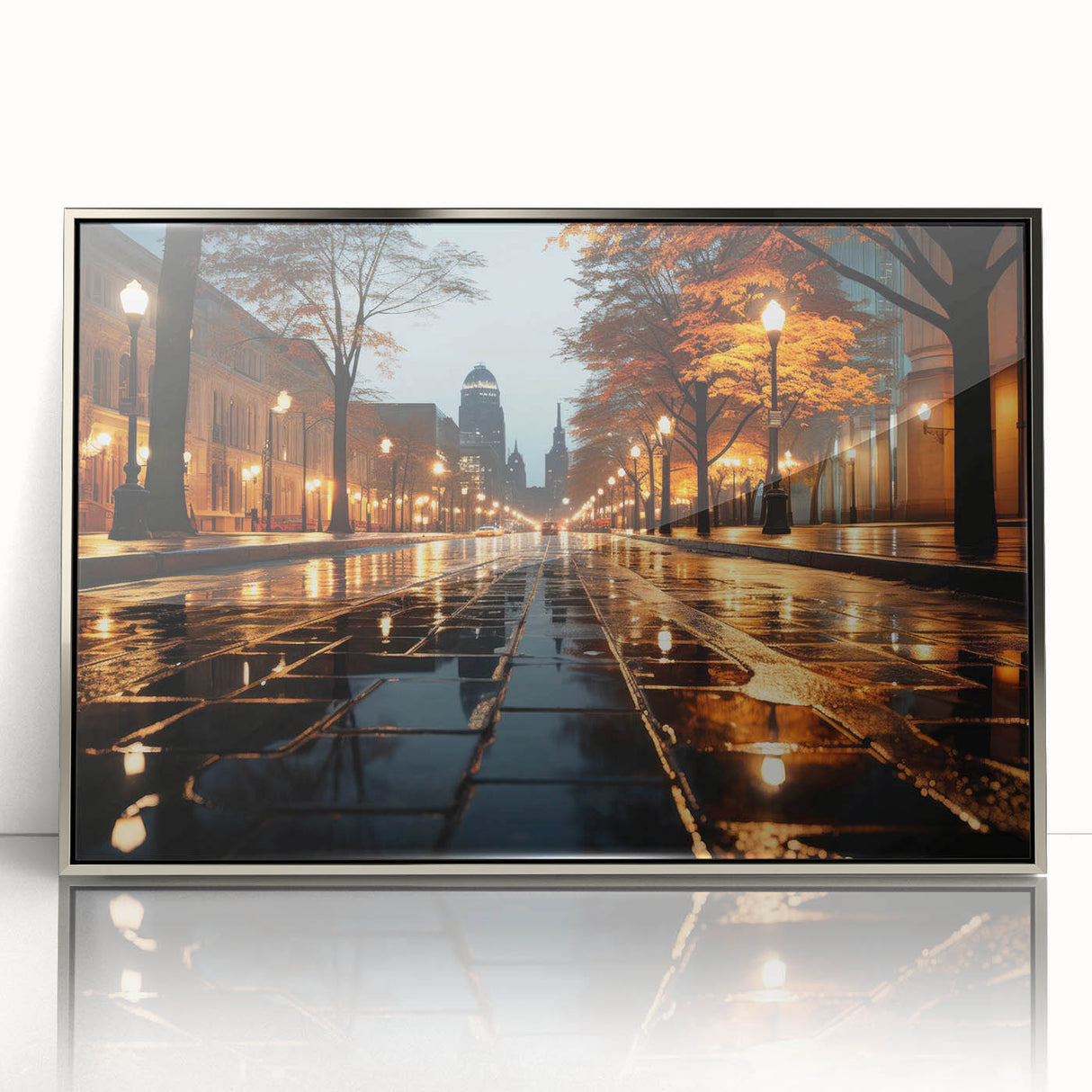 Framed acrylic wall art showcasing a stunning landscape road design, featuring vibrant colors and intricate details, perfect for modern home decor. Ideal for enhancing interior aesthetics, this piece adds a touch of elegance to any room.
