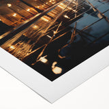 Rolled canvas artwork showcasing a vibrant landscape road design with rich colors and intricate details, ideal for home decor and interior design enhancement.