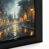 Framed canvas wall art showcasing a vibrant landscape design with winding roads and lush greenery, emphasizing intricate details and rich colors for a stunning decor piece.