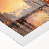 Rolled canvas artwork showcasing a vibrant landscape with winding roads and lush greenery, ideal for home decor. Packaged securely in a protective tube.