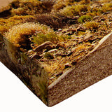 Close-up of a stretched canvas featuring a vibrant landscape road design, showcasing rich colors and intricate details, ideal for modern wall art decor.