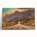 Stretched canvas wall art showcasing a serene landscape with winding roads and lush greenery, providing a tranquil focal point for home decor. Ideal for enhancing living spaces with nature-inspired aesthetics.