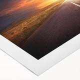 Rolled canvas wall art depicting a serene landscape with winding roads and lush greenery, showcasing vibrant colors and intricate details, perfect for home decor.