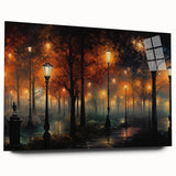 Acrylic glass wall art featuring a vibrant landscapes and roads design, showcasing rich colors and intricate details, ideal for modern home decor.