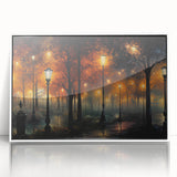 Framed acrylic wall art showcasing a scenic landscape with winding roads, featuring vibrant colors and modern design, ideal for home decor enhancement.