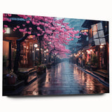 Acrylic glass wall art showcasing a detailed landscape road design, featuring vibrant colors and smooth finish, perfect for modern home decor enhancement.