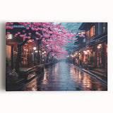 Stretched canvas wall art depicting a scenic landscape with winding roads, vibrant greenery, and a serene sky, perfect for home decor and nature enthusiasts.