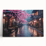 Stretched canvas artwork showcasing a vibrant landscape road design, featuring rich colors and intricate details, ideal for modern home decor and art enthusiasts.