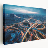 Stretched canvas artwork showcasing a serene landscape road design with vibrant colors and intricate details, perfect for enhancing home decor and artistic ambiance.