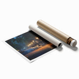 Rolled print showcasing a serene landscape with winding roads, perfect for home decor. Features vibrant colors and intricate details, ideal for art enthusiasts.