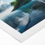 Rolled canvas artwork showcasing a stunning landscape road design with vibrant colors, ideal for home decor, packaged securely in a protective tube.