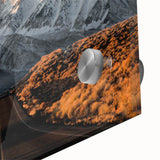 Close-up of a vibrant acrylic glass wall art piece showcasing a dynamic landscape road design, featuring rich colors and intricate details, perfect for modern home decor.