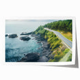 Rolled canvas print showcasing a vibrant landscape road design, featuring rich colors and intricate details, packaged securely in a sturdy tube for easy transport and display. Ideal for home decor enthusiasts seeking unique wall art.