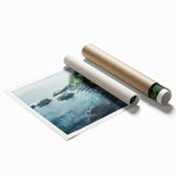 Vibrant rolled wall art print showcasing a scenic landscape road design, featuring lush greenery and a serene sky, perfect for enhancing home decor.