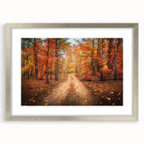 Framed silver wall art featuring a scenic landscape with winding roads, designed for modern decor. Perfect for adding elegance to living spaces.