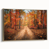Framed canvas wall art featuring a serene landscape design with winding roads, gold accents, and a modern touch, perfect for enhancing home decor aesthetics.