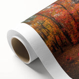 Rolled canvas artwork showcasing a vibrant landscape road design with lush greenery and a winding path, perfect for adding a serene touch to home decor.