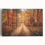 Stretched canvas wall art showcasing a vibrant landscape design with winding roads and lush greenery, perfect for modern home decor. Ideal for adding a touch of nature to any room, this piece offers a captivating focal point with its rich colors and intricate details.