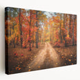 Stretched canvas wall art showcasing a serene landscape with winding roads and vibrant greenery, ideal for modern home decor and enhancing interior spaces.