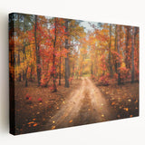 Stretched canvas wall art showcasing a serene landscape with winding roads and vibrant greenery, ideal for modern home decor and enhancing interior spaces.