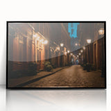 Framed acrylic wall art featuring a stunning landscape road design with vibrant colors and a sleek black frame, perfect for modern home decor.