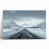 Stretched canvas artwork depicting a scenic landscape with winding roads, vibrant colors, and a serene atmosphere, perfect for home decor enhancement.