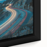 Framed canvas showcasing a vibrant road landscape design with intricate details and rich colors, ideal for home decor and artistic enhancement.
