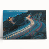 Stretched canvas wall art showcasing a serene landscape road design, featuring vibrant colors and intricate details, perfect for modern home decor.