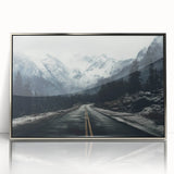 Framed acrylic wall art showcasing a stunning landscape road design, featuring rich colors and intricate details, perfect for modern home decor.