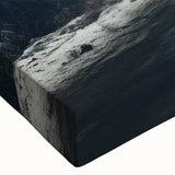 Close-up of a stretched canvas featuring a vibrant landscape road design, showcasing intricate details and rich colors, perfect for modern home decor or art collection.